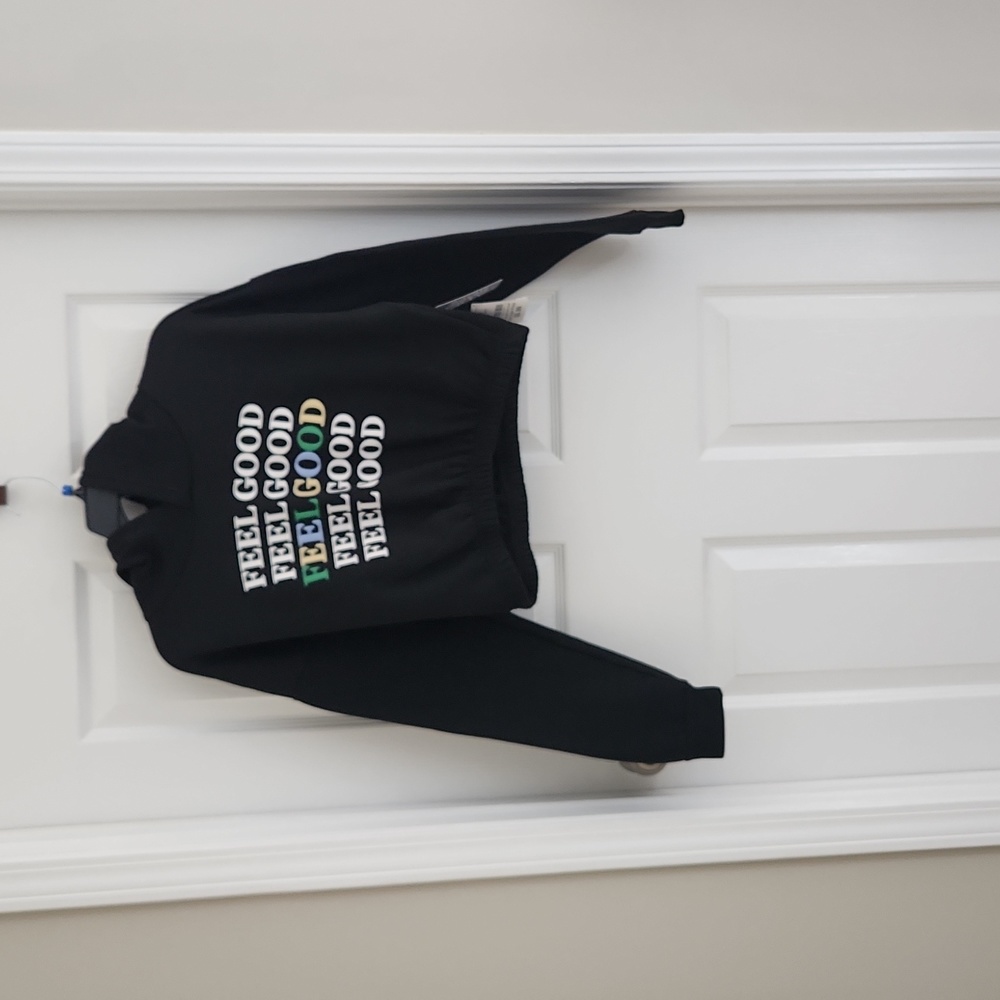 Junior Girls Crop Top Sweatshirt